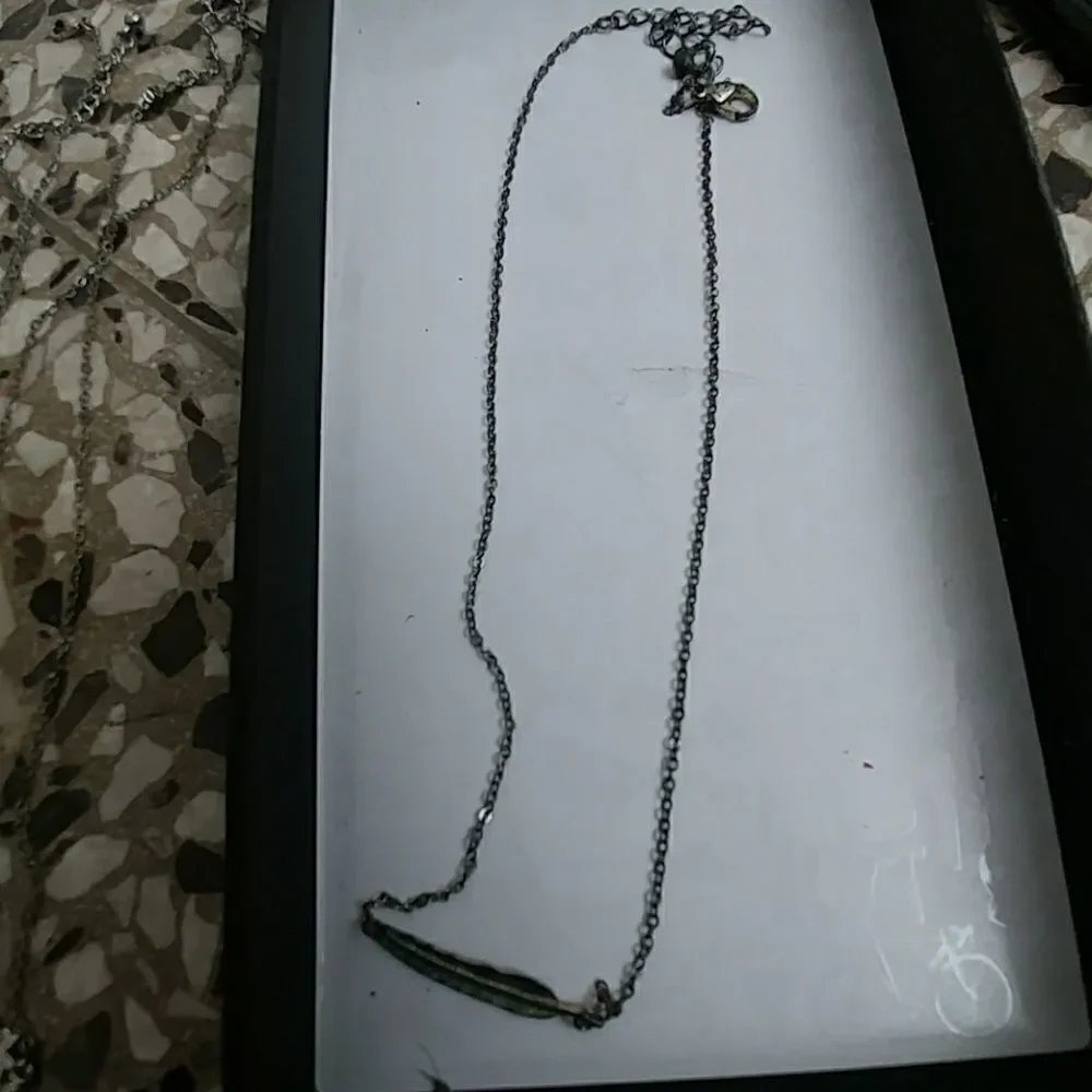 2for$15Silver feather necklace